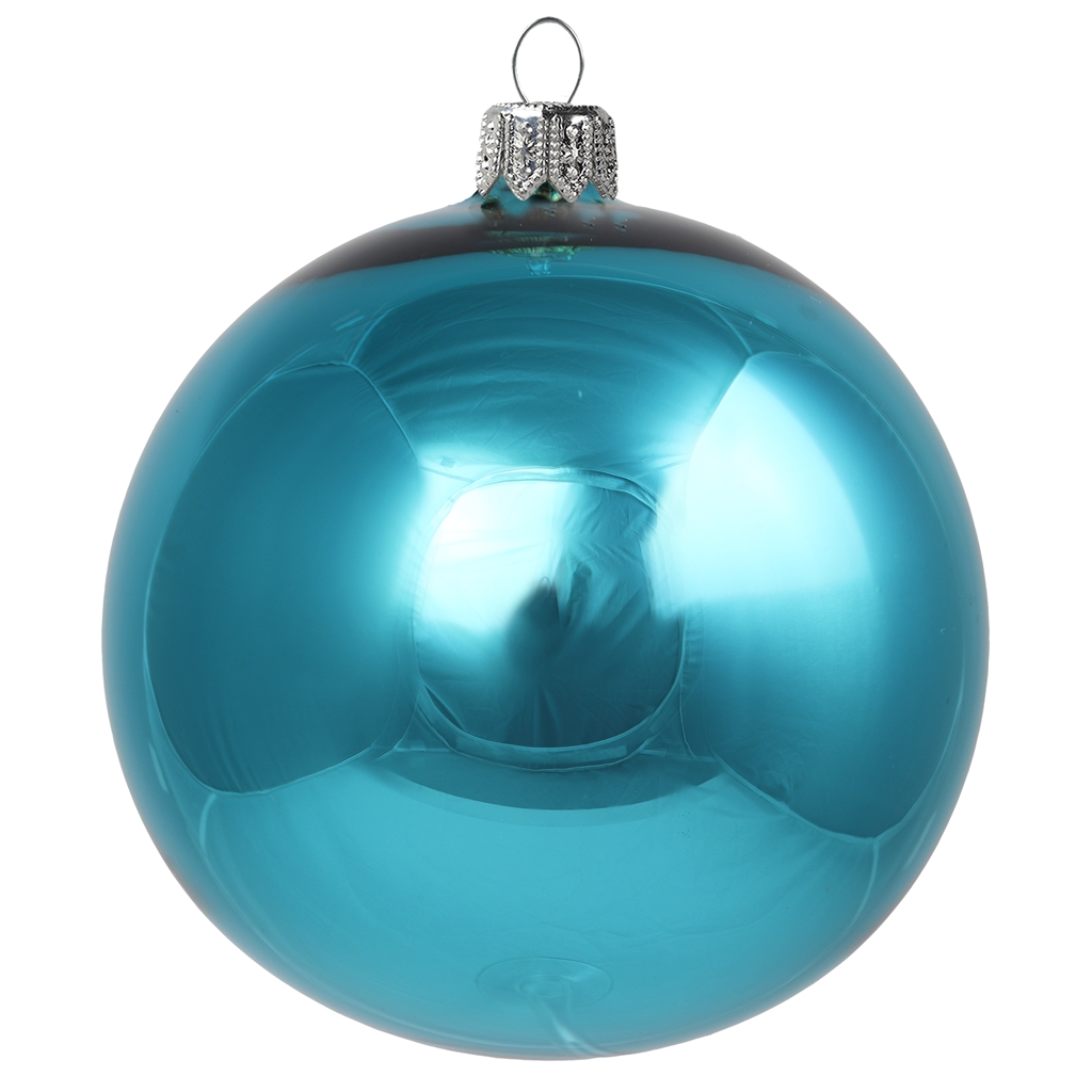 Turquoise glossy retro ball