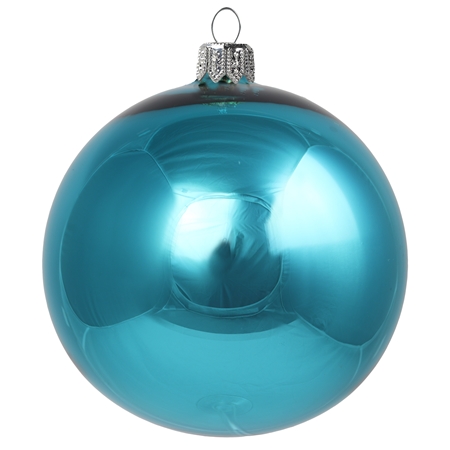 Turquoise glossy retro ball