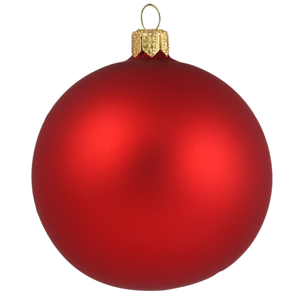 Red Christmas ball matt finish
