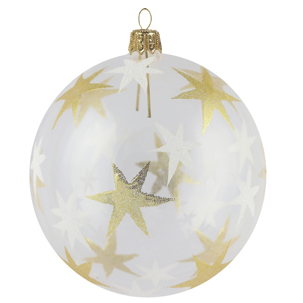 Clear bauble with stars