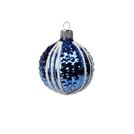 Mini glass ball ornament blue