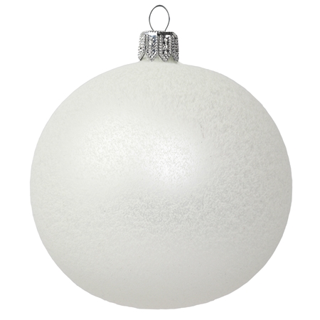 White Christmas bauble matt finish