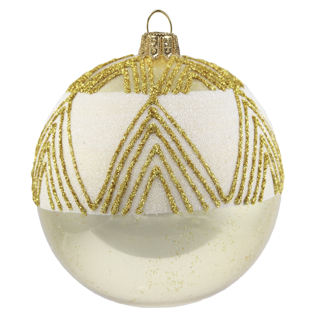 Gold bauble with geometric décor