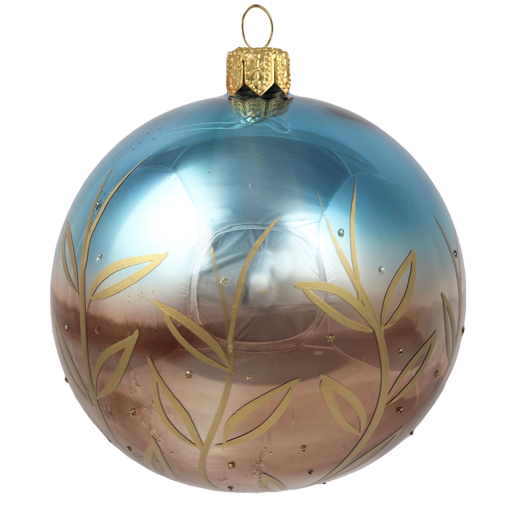 Brown-blue Christmas ball