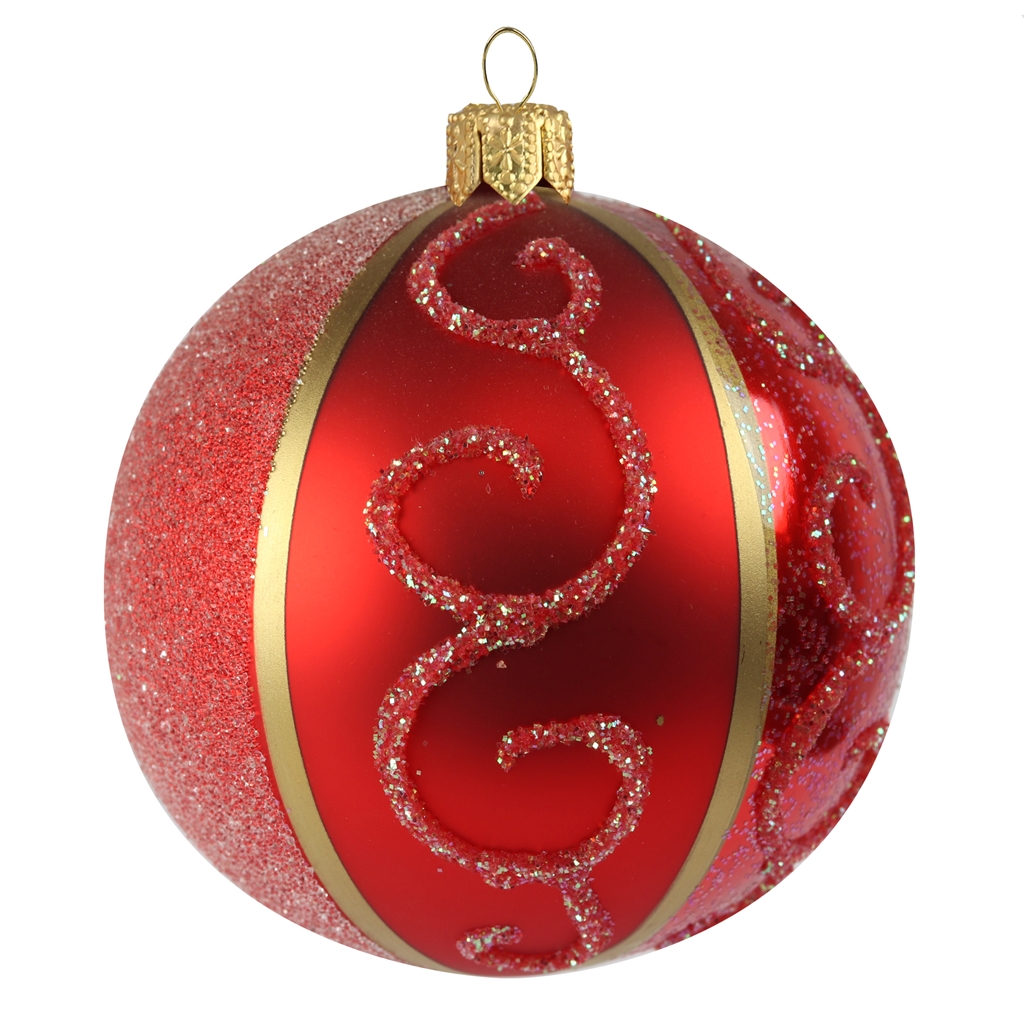 Red ball with golden décor