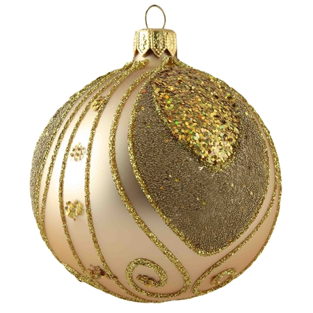 Glass Christmas bauble gold decor