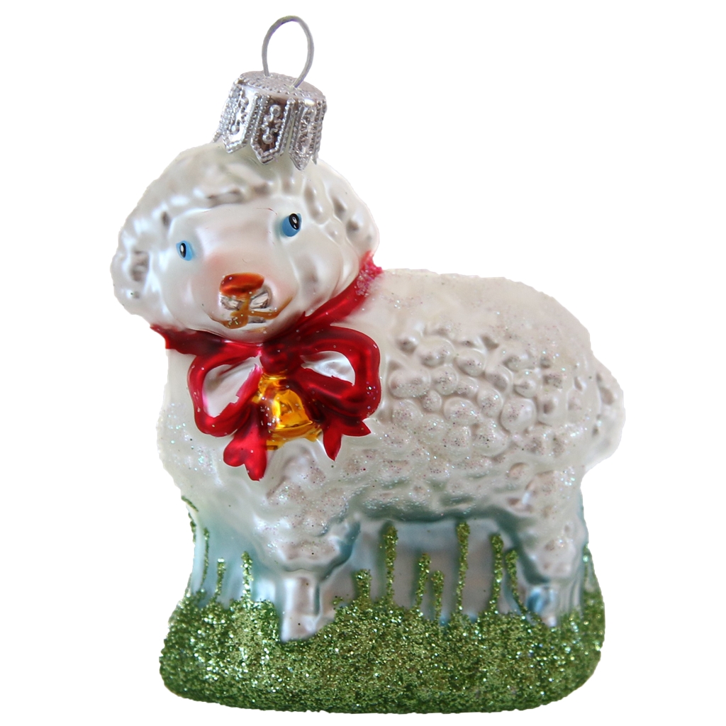 Easter bunny glass ornament
