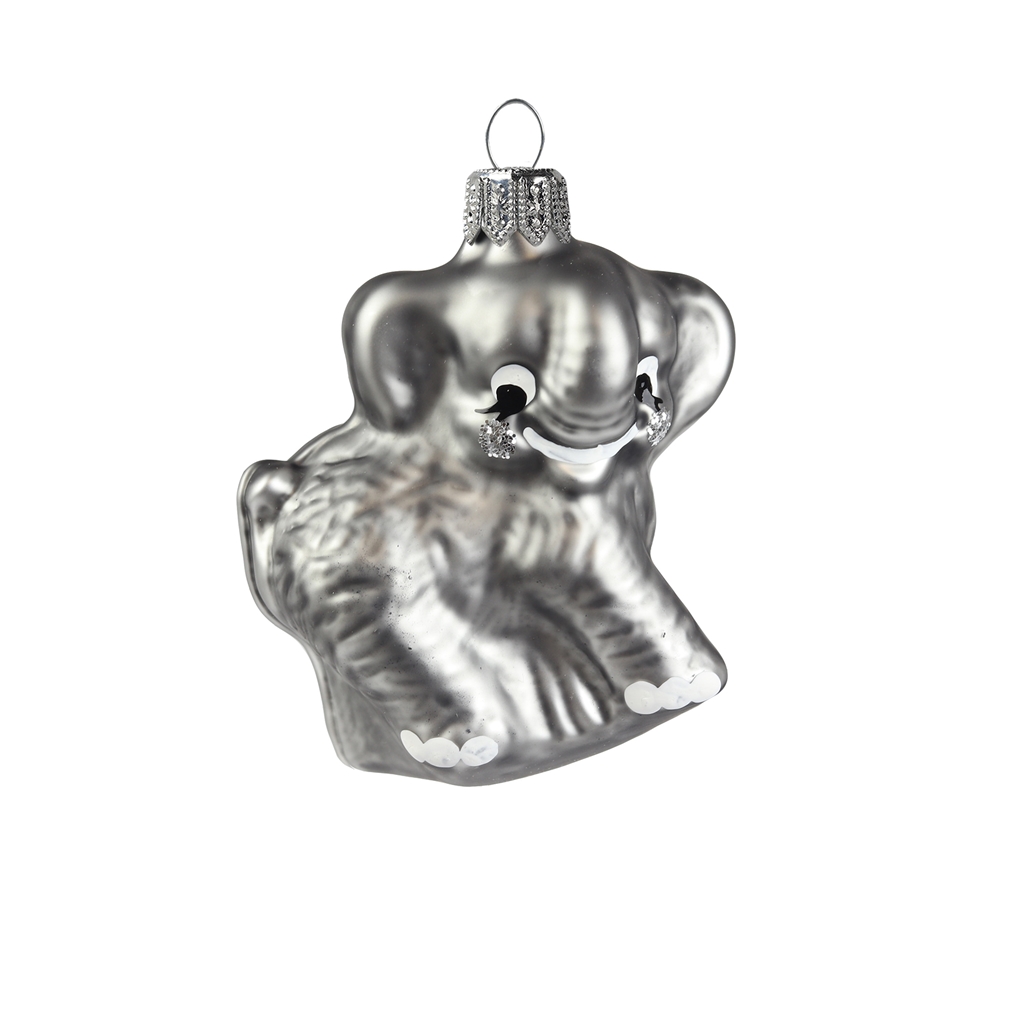 Silver glass elephant
