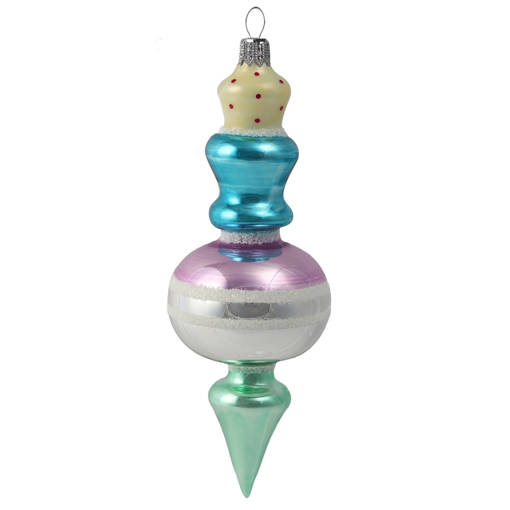 Christmas ornament free-blown colorful shape