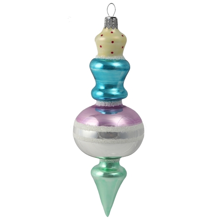 Christmas ornament free-blown colorful shape