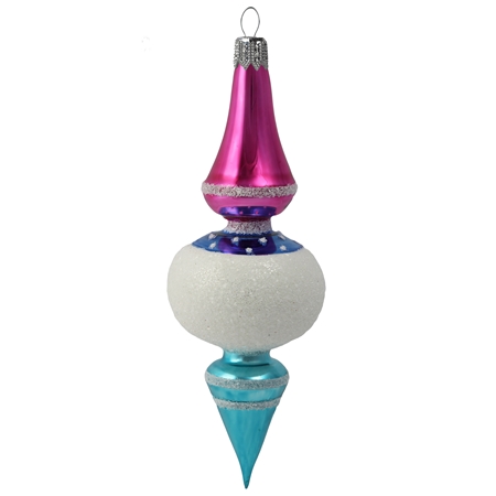 Christmas ornament free-blown colorful shape