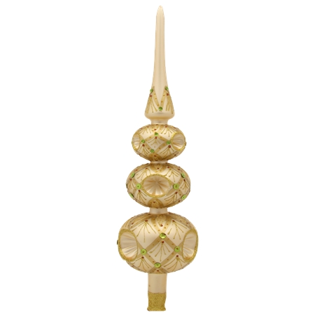 Christmas tree topper creamy with reflectors