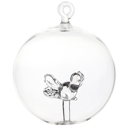 Transparent bauble with dove inside