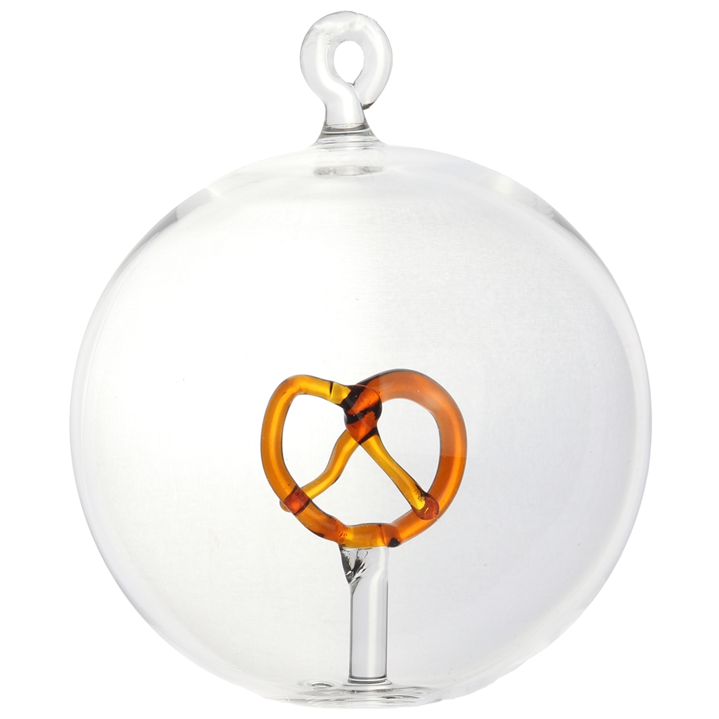 Transparent bauble with pretzel