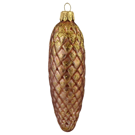 Brown cone Christmas ornament