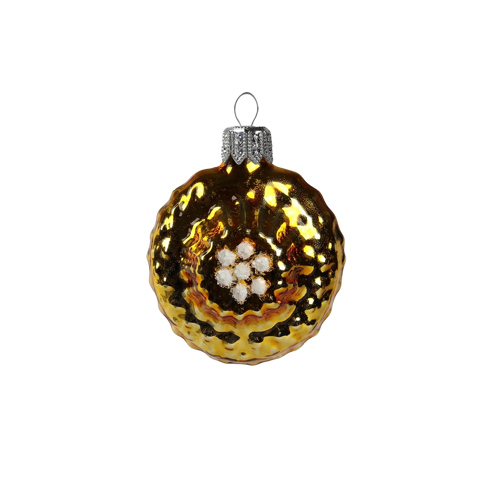 Mini glass medallion gold