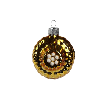 Mini glass medallion gold