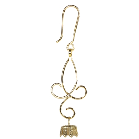 Decorative ornament hook: golden ornament