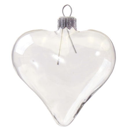 Glass Christmas transparent heart