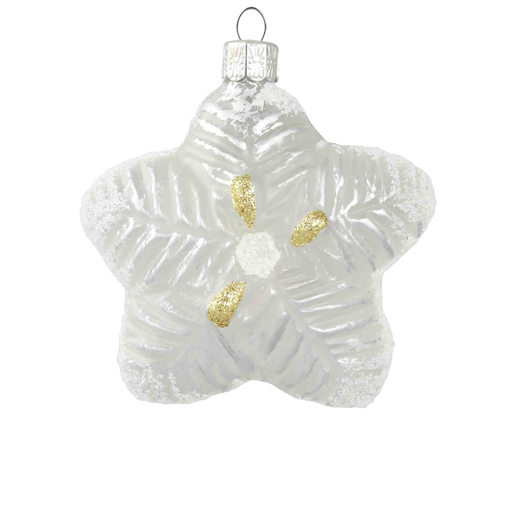 Glass winter blossom ornament