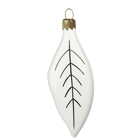 White willow leaf with black décor