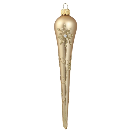 Golden icicle flower decor