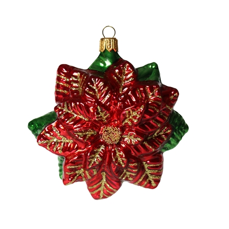 Glass ornament Christmas flower