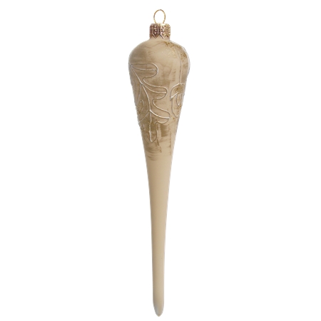 Cream Christmas icicle with leaves