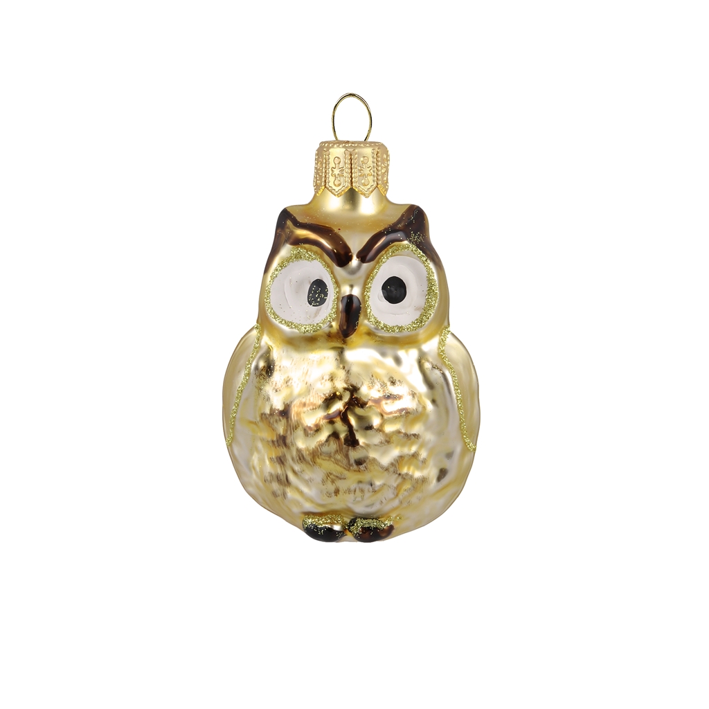 Glass ornament tiny owl