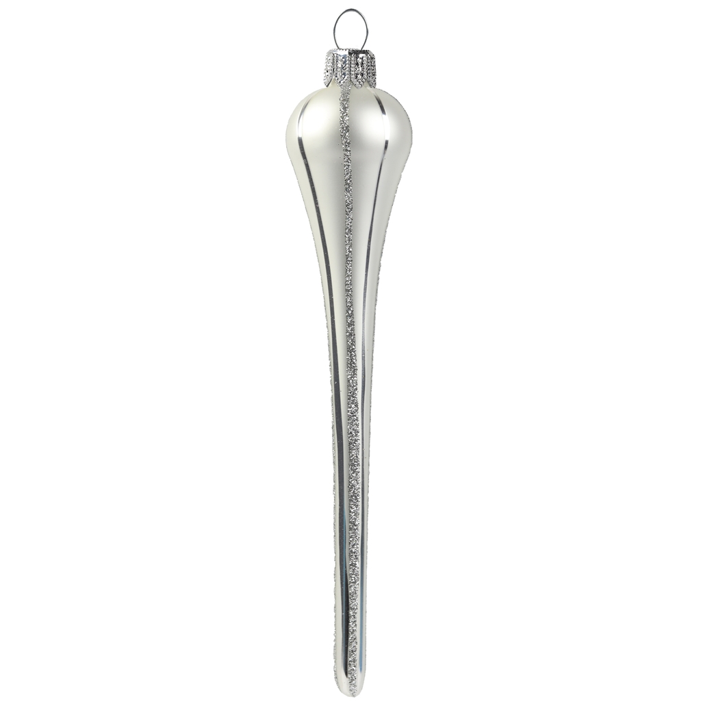 Christmas ornament – silver icicle