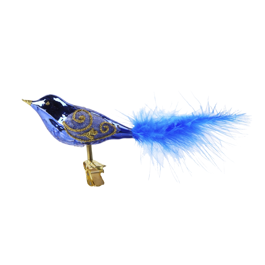 Blue glass bird