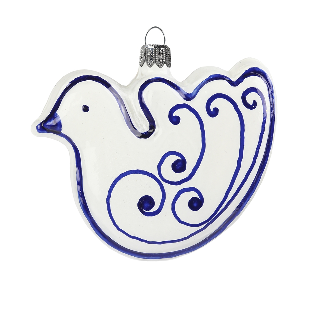 Glass gingerbread "blue onion" dove