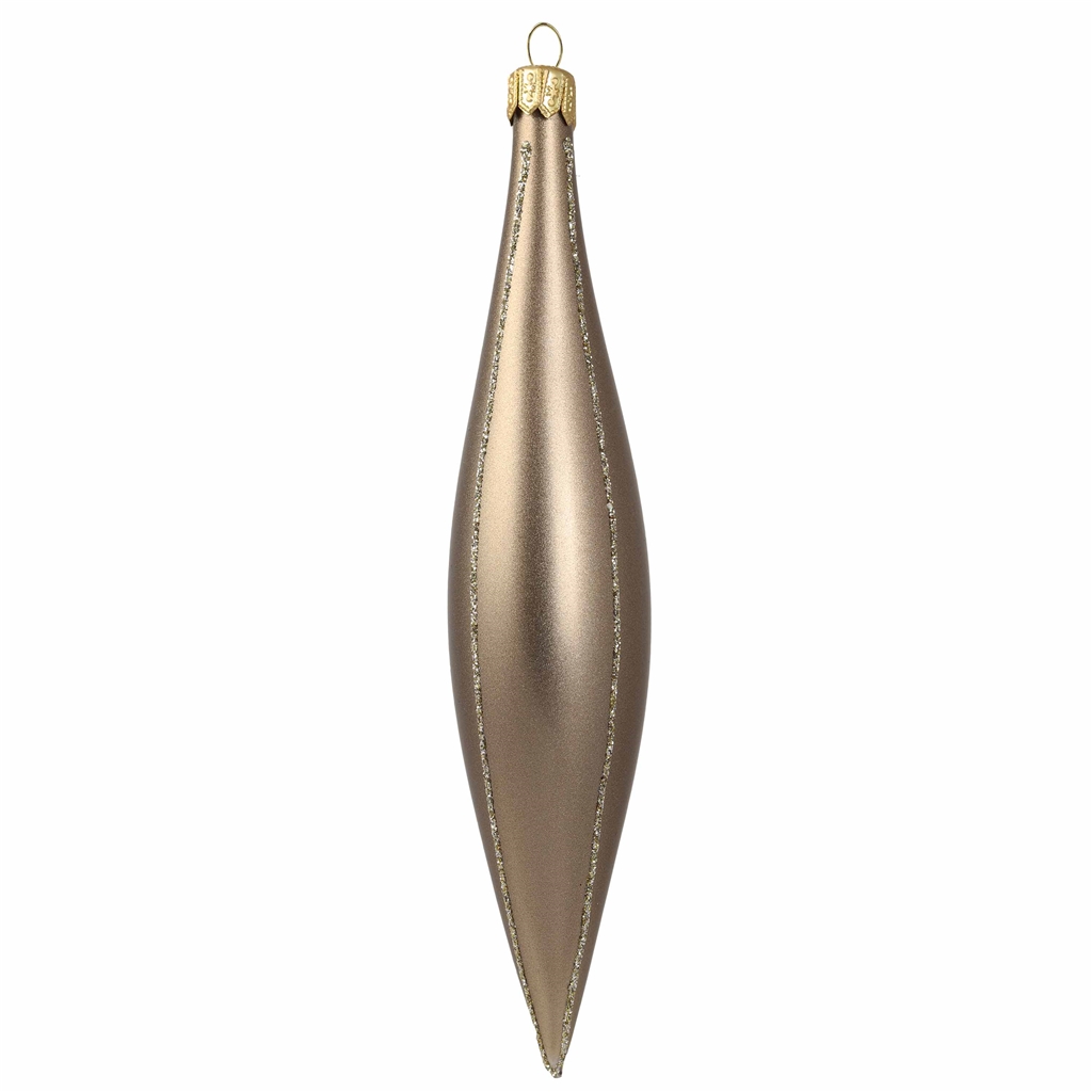 Brown Christmas teardrop with décor