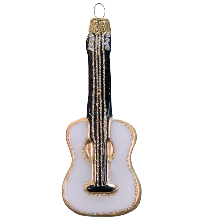 Christmas glass ornament guitar