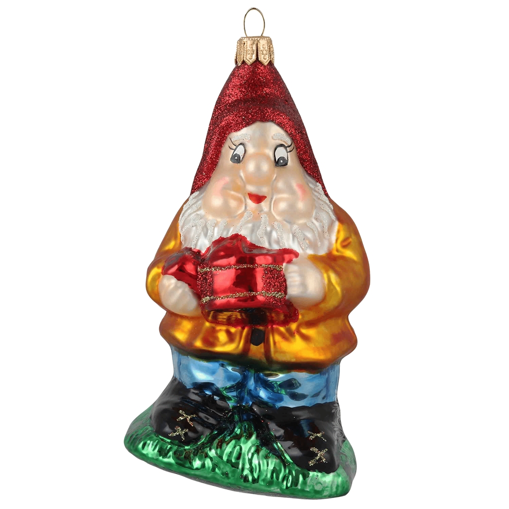 Christmas dwarf figurine with watering can