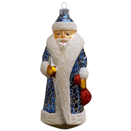 Santa with crutch Christmas ornament