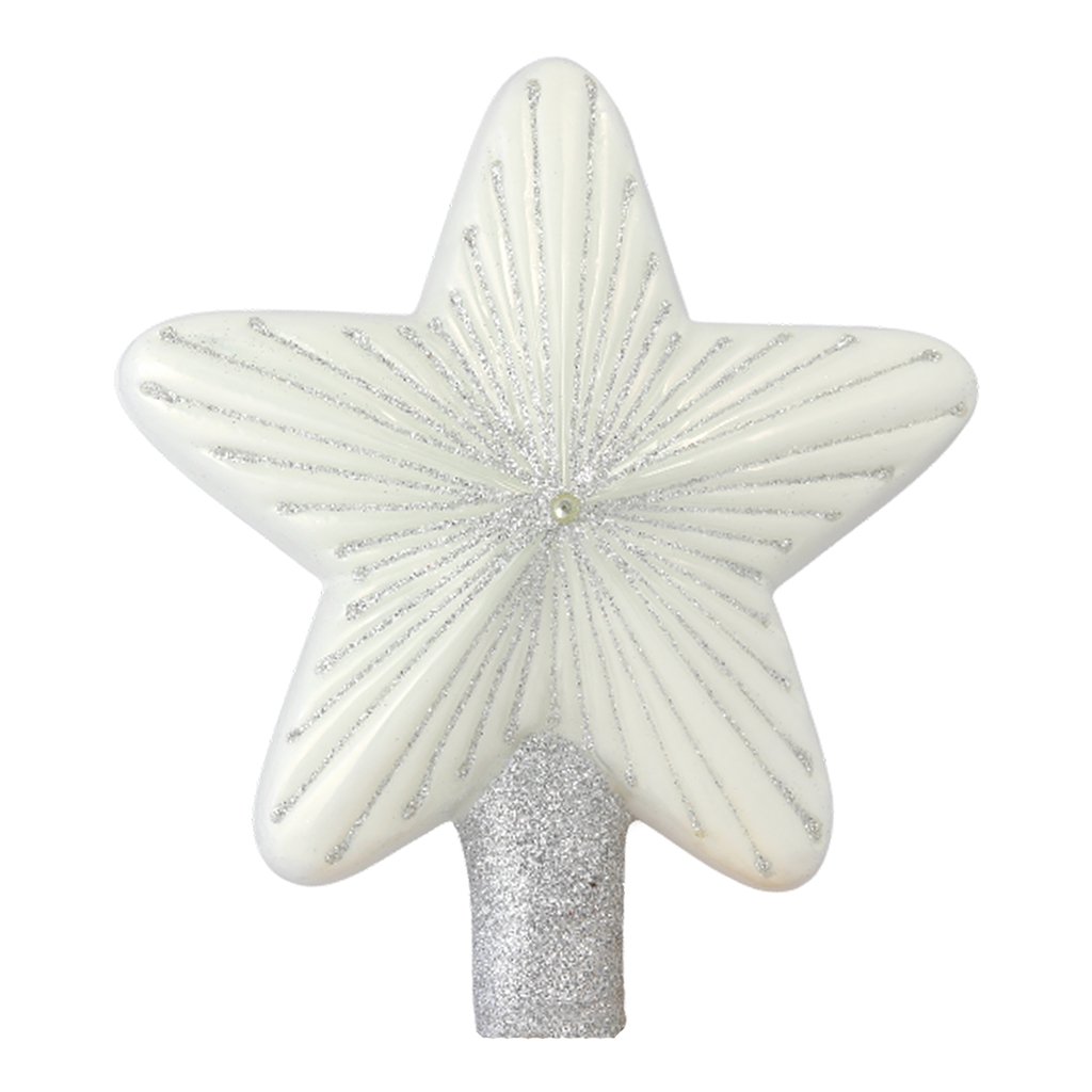 Christmas tree topper star shape white