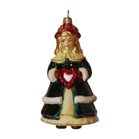 Christmas figure girl with heart