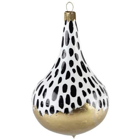 Free blown bulb with dalmatian décor