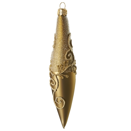 Christmas drop in dark gold matt color