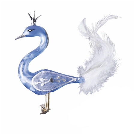 Light powder blue swan with crown