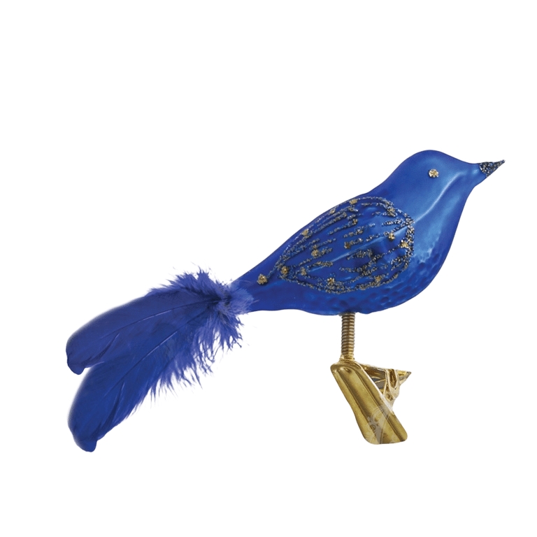 Little blue glass bird