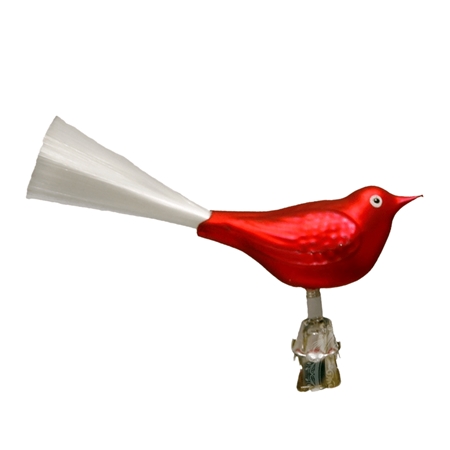 Glass bird red