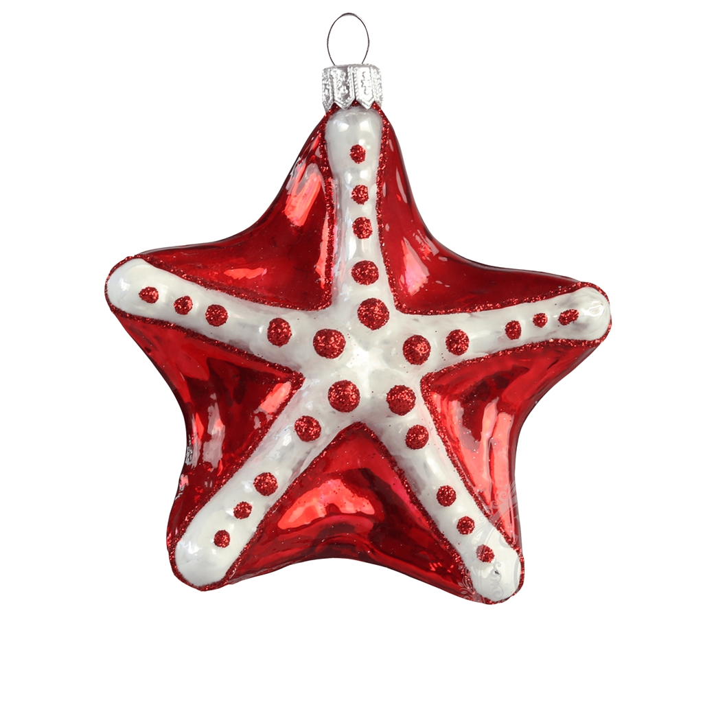 Red starfish ornament