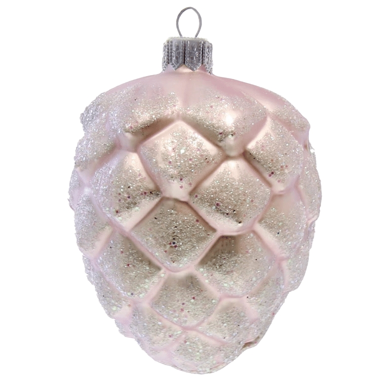 Christmas ornament pine cone pink