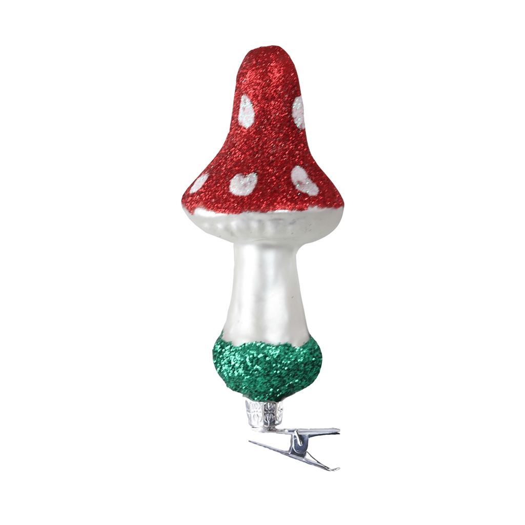 Red toadstool with a clip