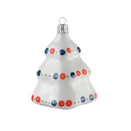Porcelain christmas tree with balls
