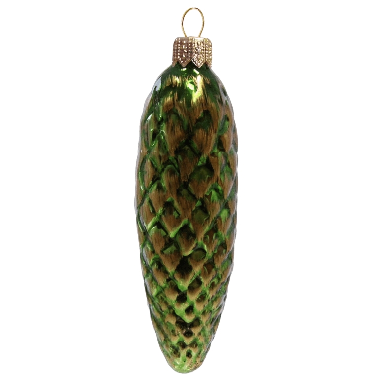 Green pinecone with sprinkling