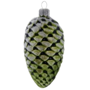 Green cone Christmas ornament
