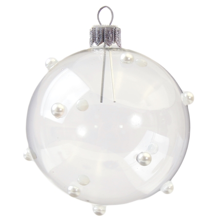 Clear bauble with pearls